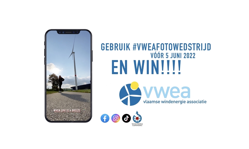 Vlaamse Windenergie Associatie organiseert een grootse foto- en filmpjeswedstrijd op sociale media