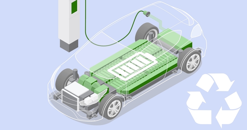 Recyclage van batterijen van elektrische wagens