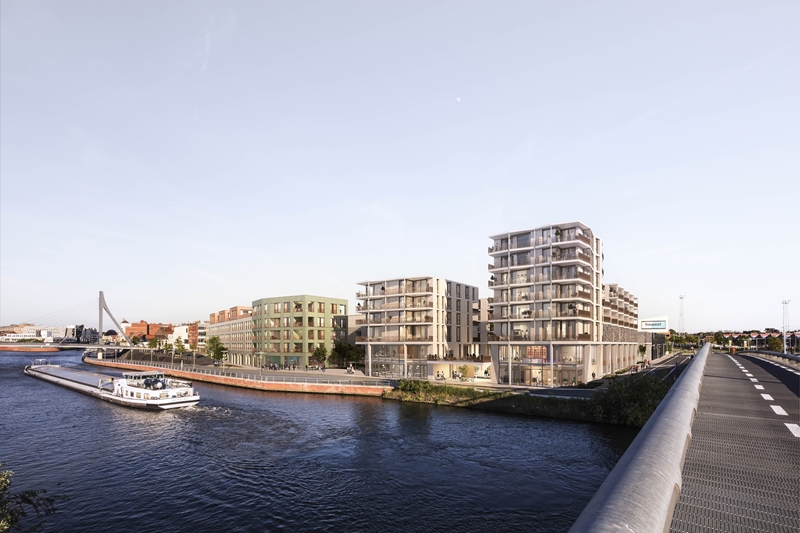 Kaai City in Kortrijk: grootste aquathermieproject van Vlaanderen